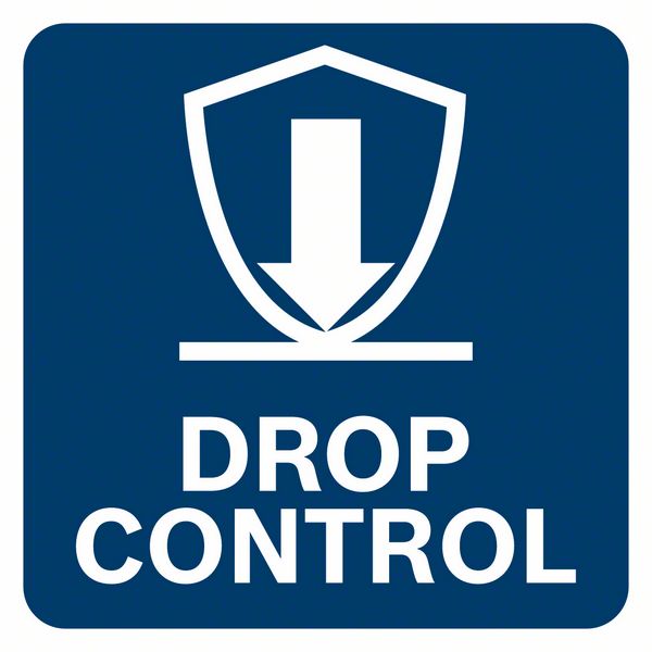 A blue sign indicates the symbol for "Drop Control".